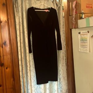 Betsey Johnson black velvet dress